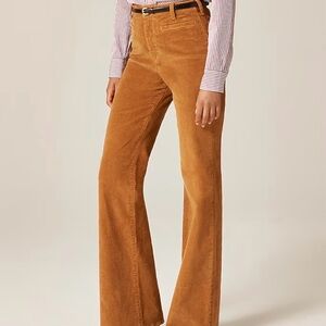 NWT J. Crew Camel Corduroy Flare Trousers